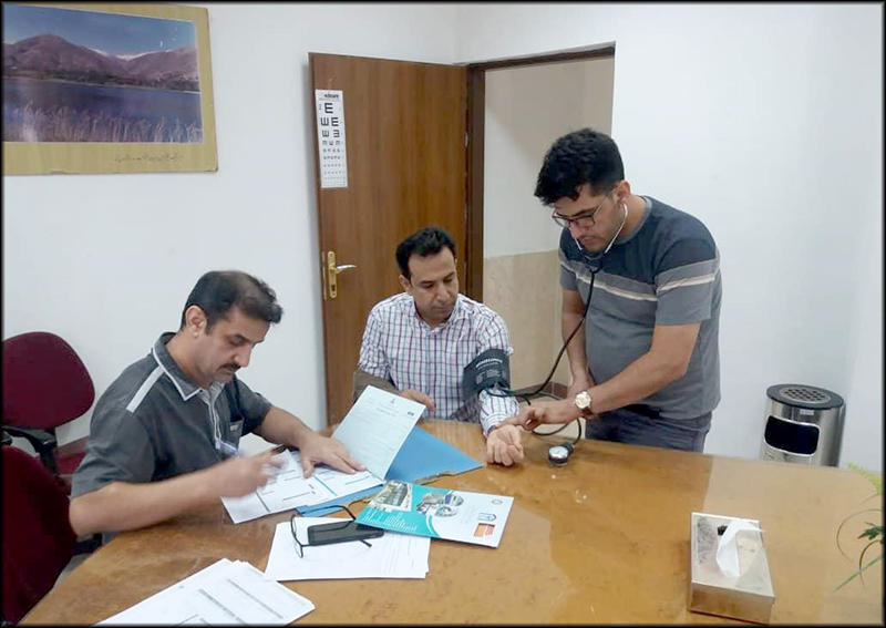 انجام معاینات سلامت کار شرکت های نفت و گاز منطقه کیش توسط منطقه هرمزگان 3