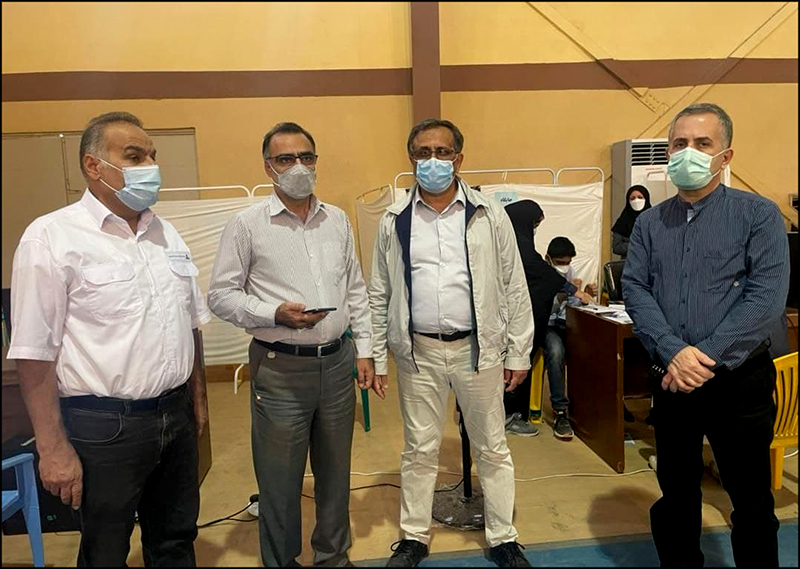 ارزیابی تسهیل روند واکسیناسیون منطقه هرمزگان با حضور نماینده مدیر عامل در امور واکسیناسیون 7