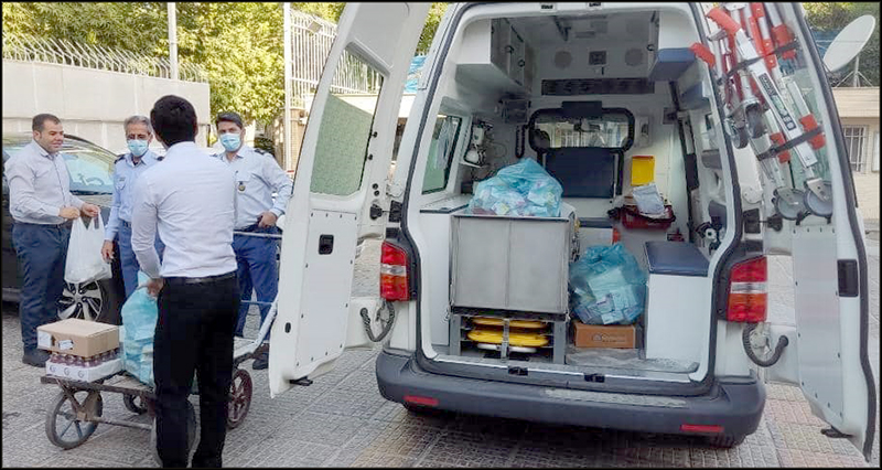 برپایی میز خدمت جهادی سلامت توسط بهداشت و درمان صنعت نفت فارس و هرمزگان در دهه ولایت 6