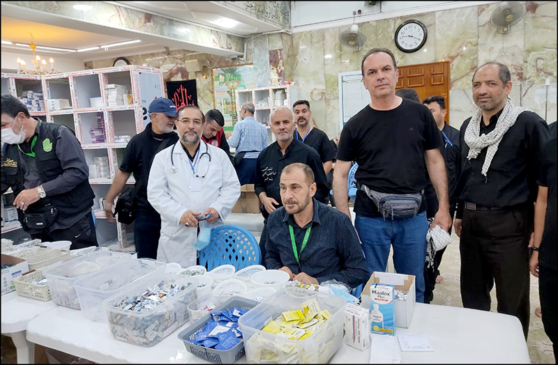 خدمت رسانی موکب سلامت بهداشت و درمان صنعت نفت فارس و هرمزگان به زائران اربعین در کربلا 9