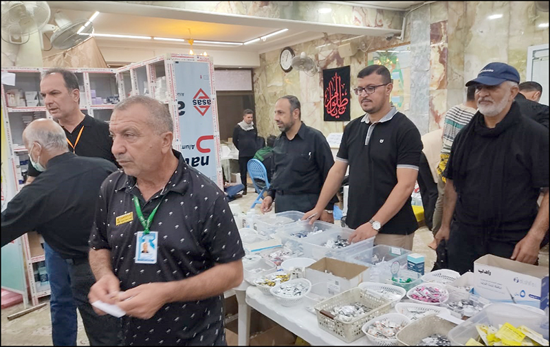 خدمت رسانی موکب سلامت بهداشت و درمان صنعت نفت فارس و هرمزگان به زائران اربعین در کربلا 10