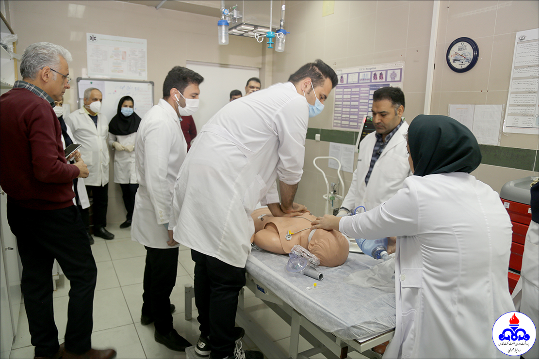برگزاری مانور احیاء قلبی-ریوی در بهداشت و درمان صنعت نفت فارس