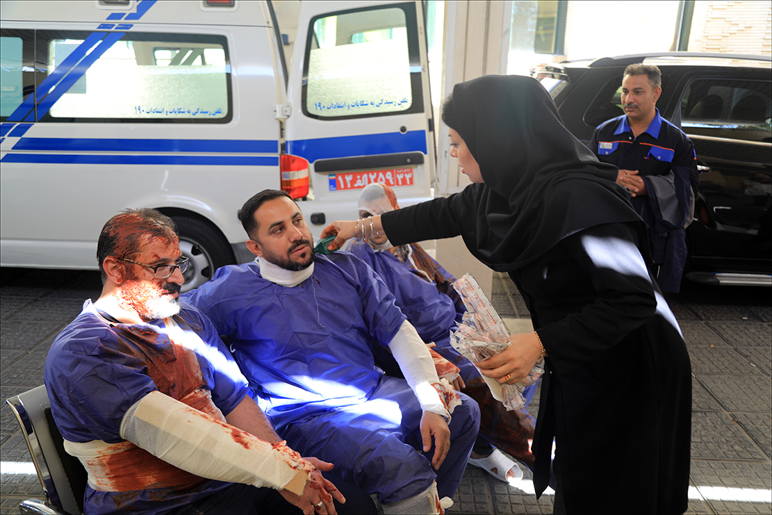 اجرای مانور " مواجهه با مصدومان انبوه" در بهداشت و درمان صنعت نفت فارس 3