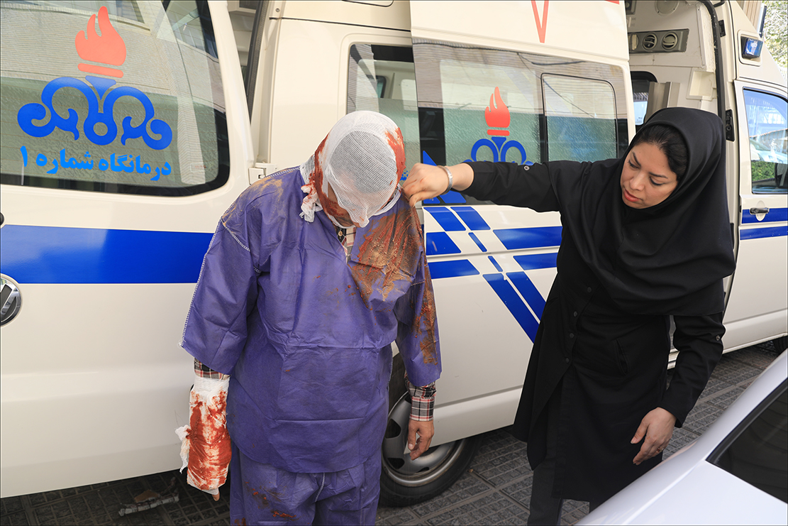 اجرای مانور " مواجهه با مصدومان انبوه" در بهداشت و درمان صنعت نفت فارس 5