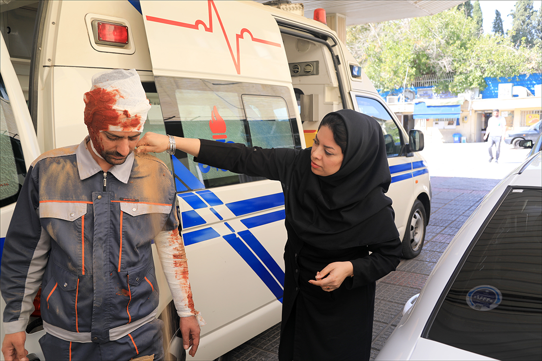 اجرای مانور " مواجهه با مصدومان انبوه" در بهداشت و درمان صنعت نفت فارس 11