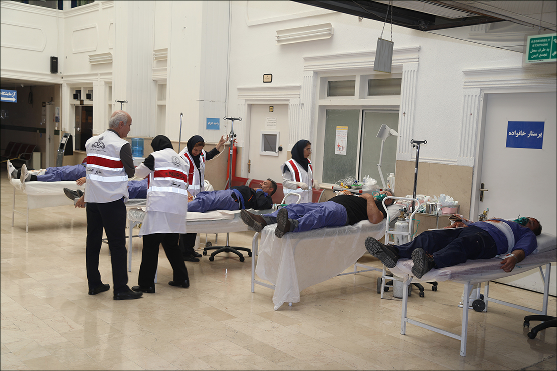اجرای مانور " مواجهه با مصدومان انبوه" در بهداشت و درمان صنعت نفت فارس 16