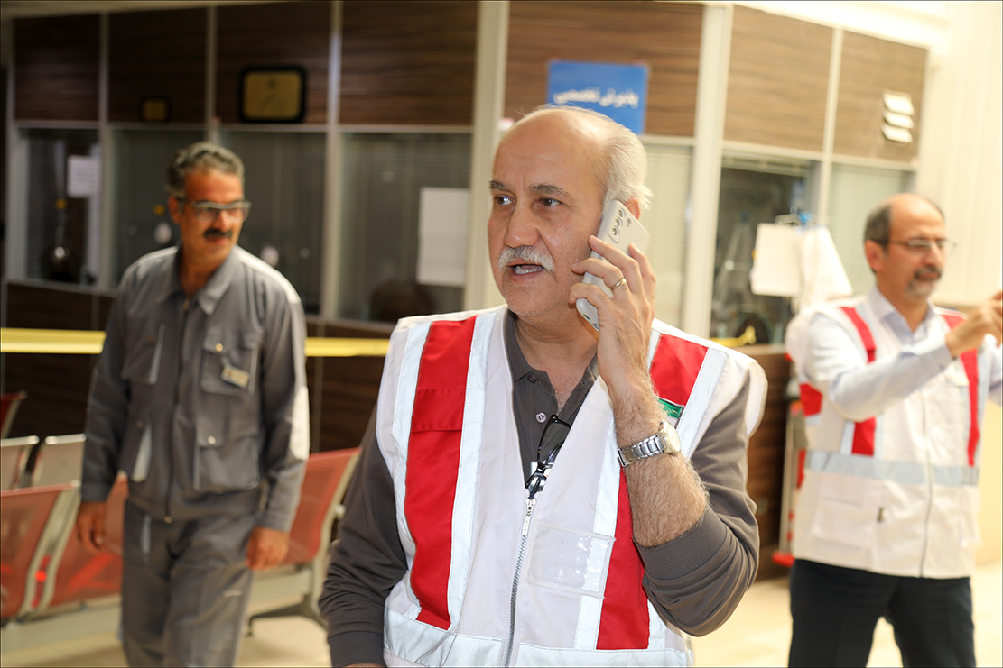 اجرای مانور " مواجهه با مصدومان انبوه" در بهداشت و درمان صنعت نفت فارس 27