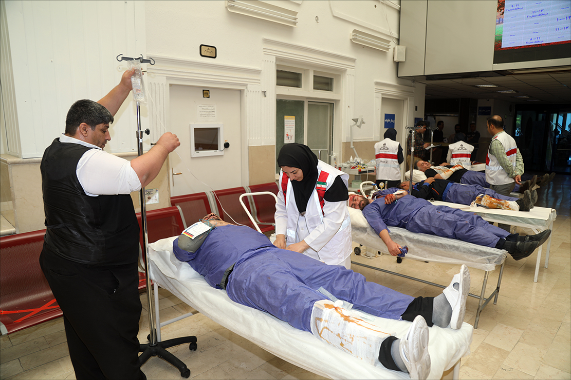 اجرای مانور " مواجهه با مصدومان انبوه" در بهداشت و درمان صنعت نفت فارس 28
