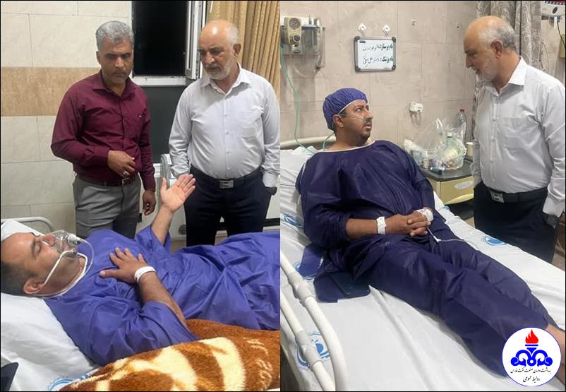 رییس بهداشت و درمان صنعت نفت فارس از مصدومان حادثه پالایشگاه شیراز عیادت کرد