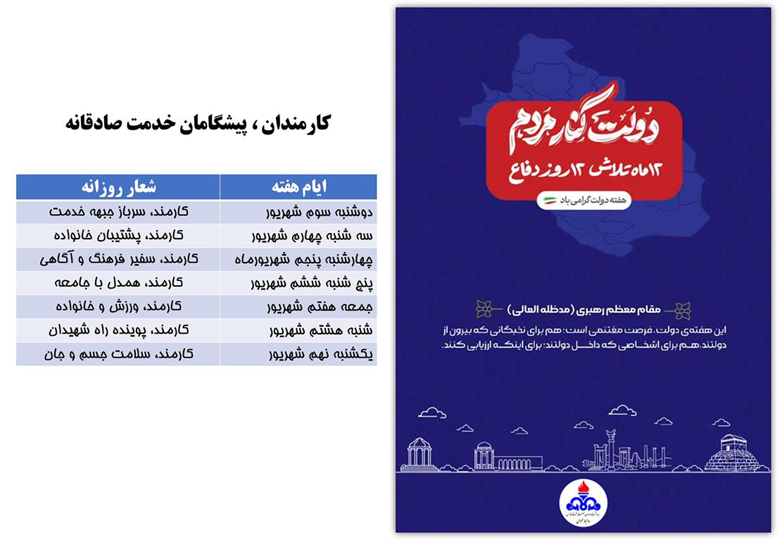 روز شمار هفته دولت